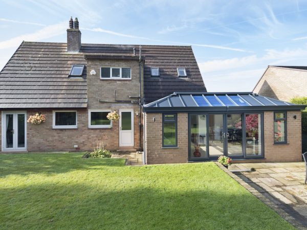 solid orangery roof with glass panels