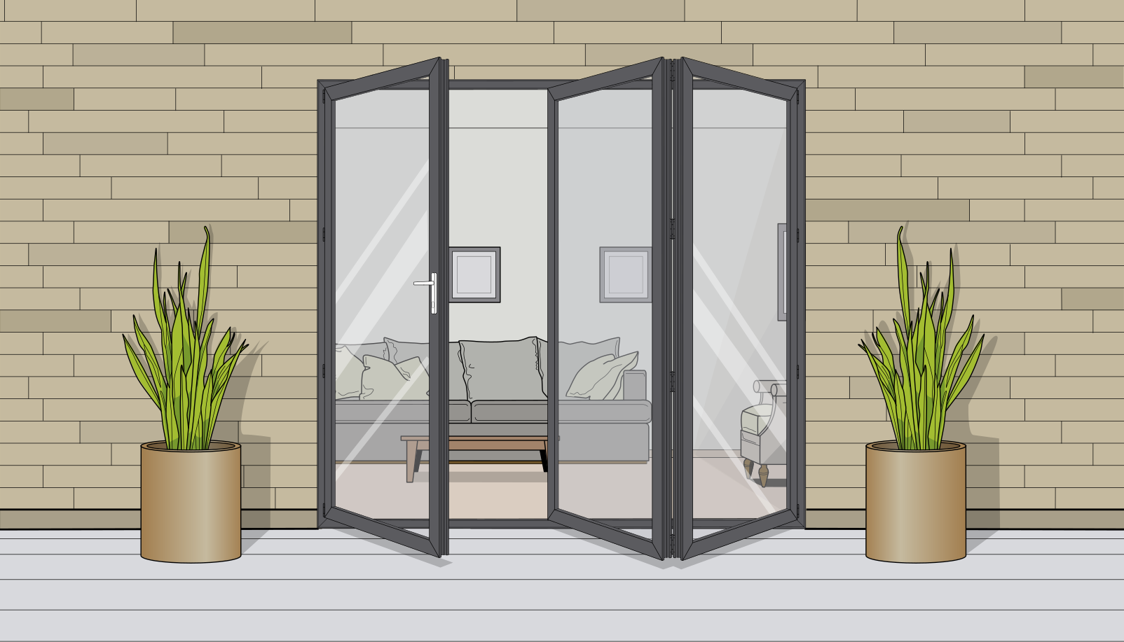 bifolding doors graphic st ives