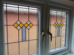 blue and yellow decorative glazing hayle